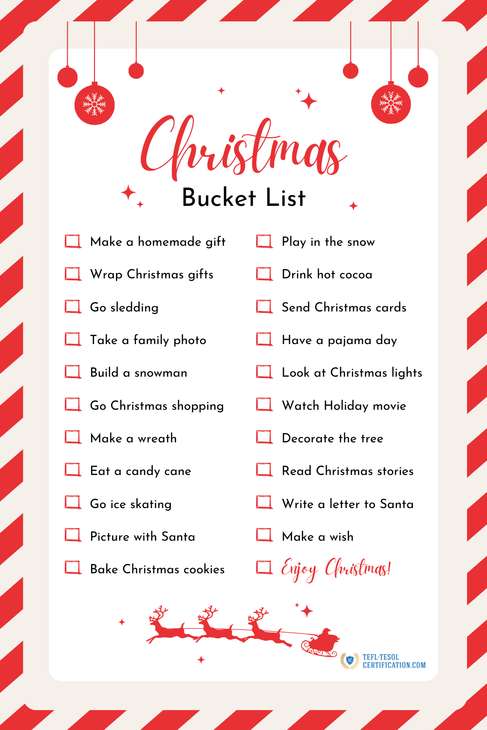 Christmas Bucket List